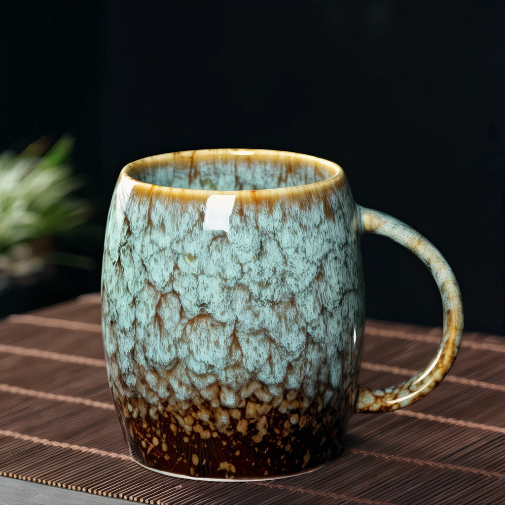 Ceramic Coffee Cups | Handcrafted Marble Design | Set of 4
