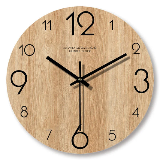 Horloge Murale | Bois Naturel | 30cm