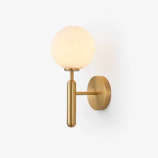 Scandiluxe Wall Light Set | Mouth-Blown Glass & Brass | Gold & Clear | 2-Piece Set