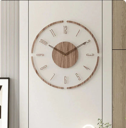 Nordic Wall Clock | Minimalist Wood | 40cm