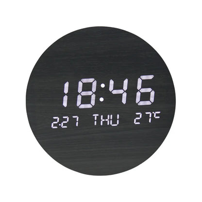 BoisTempo - Horloge de Bureau | Bois Massif | LED, Alarme