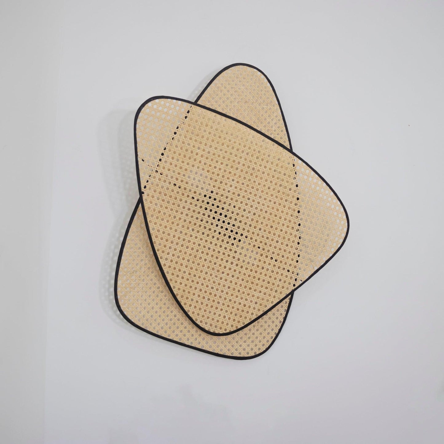 Screen Cannage Wall Sconce | Natural Bamboo & Metal | Set of 2