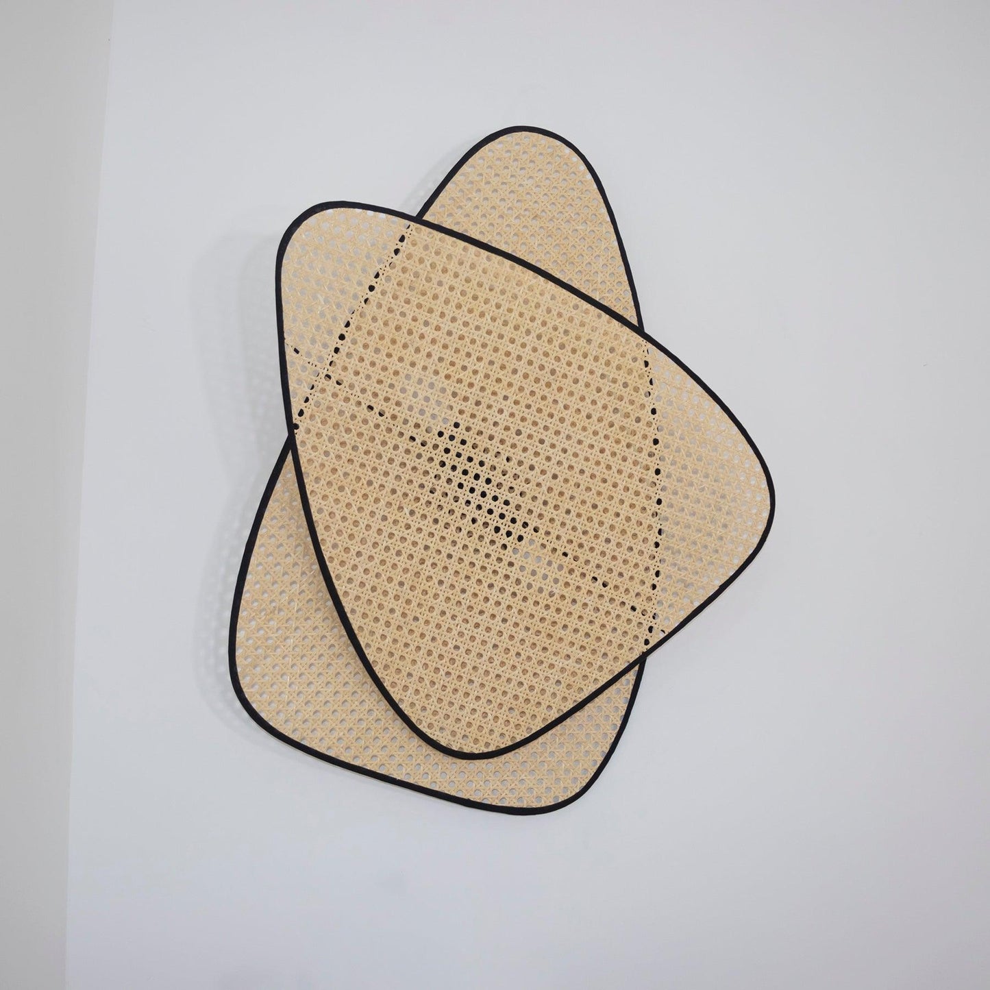 Screen Cannage Wall Sconce | Natural Bamboo & Metal | Set of 2