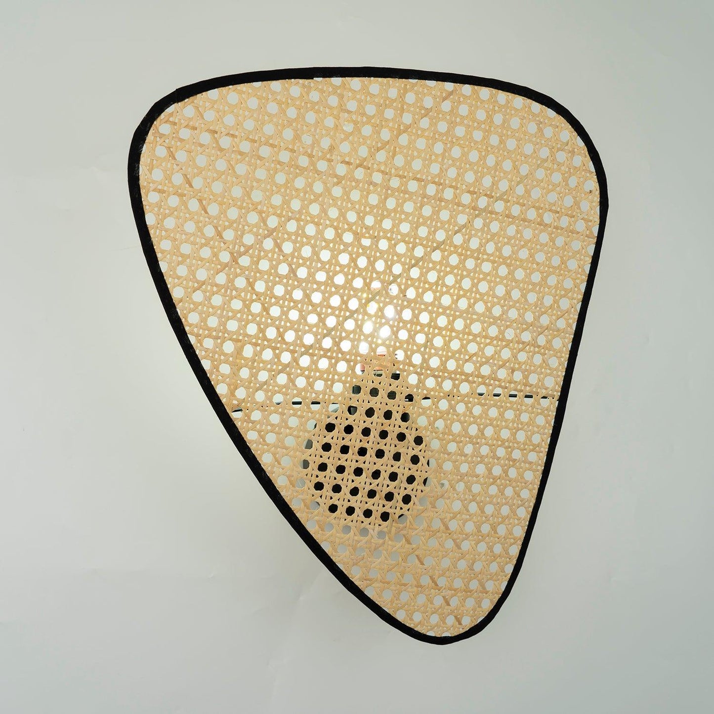 Screen Cannage Wall Sconce | Natural Bamboo & Metal | Set of 2