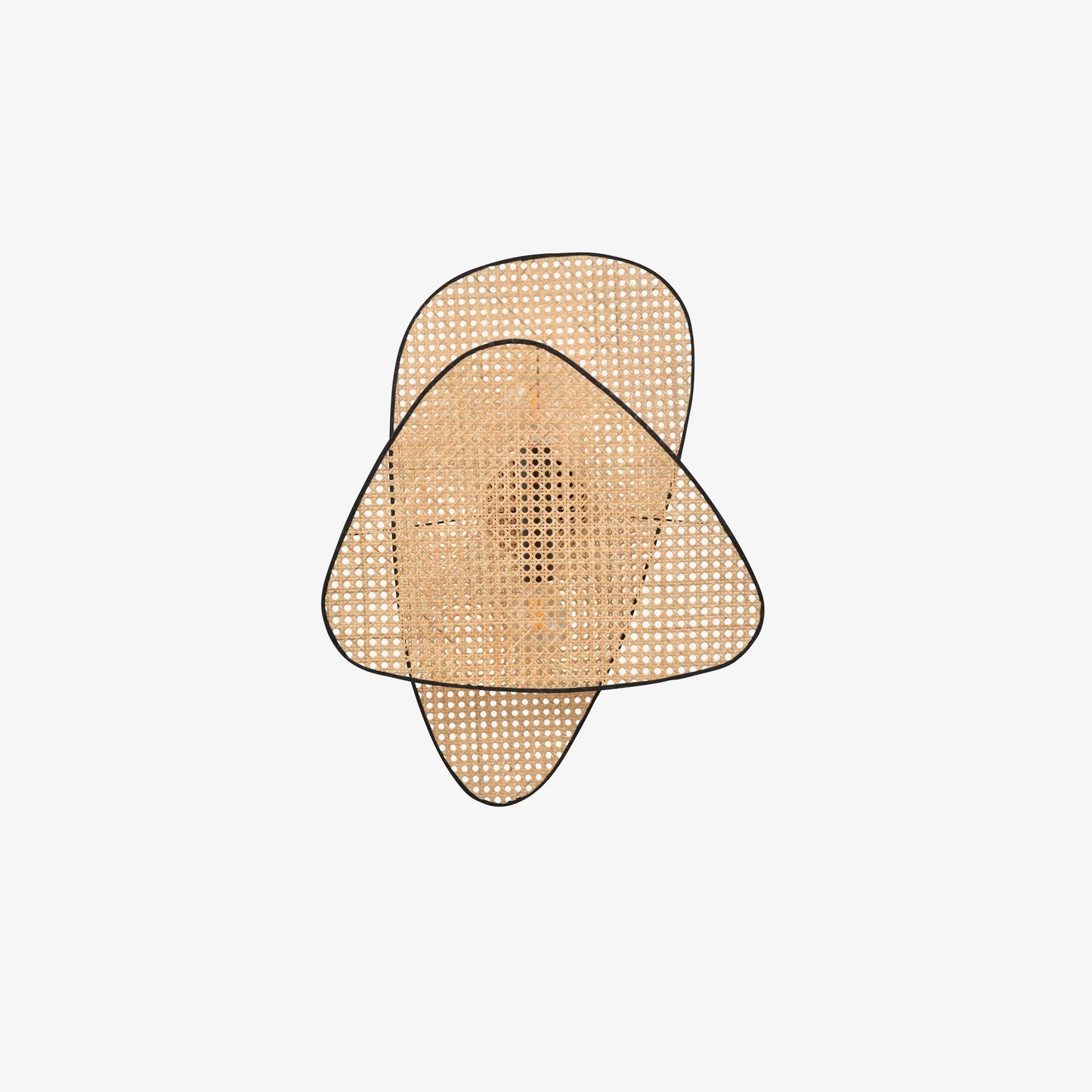 Screen Cannage Wall Sconce | Natural Bamboo & Metal | Set of 2