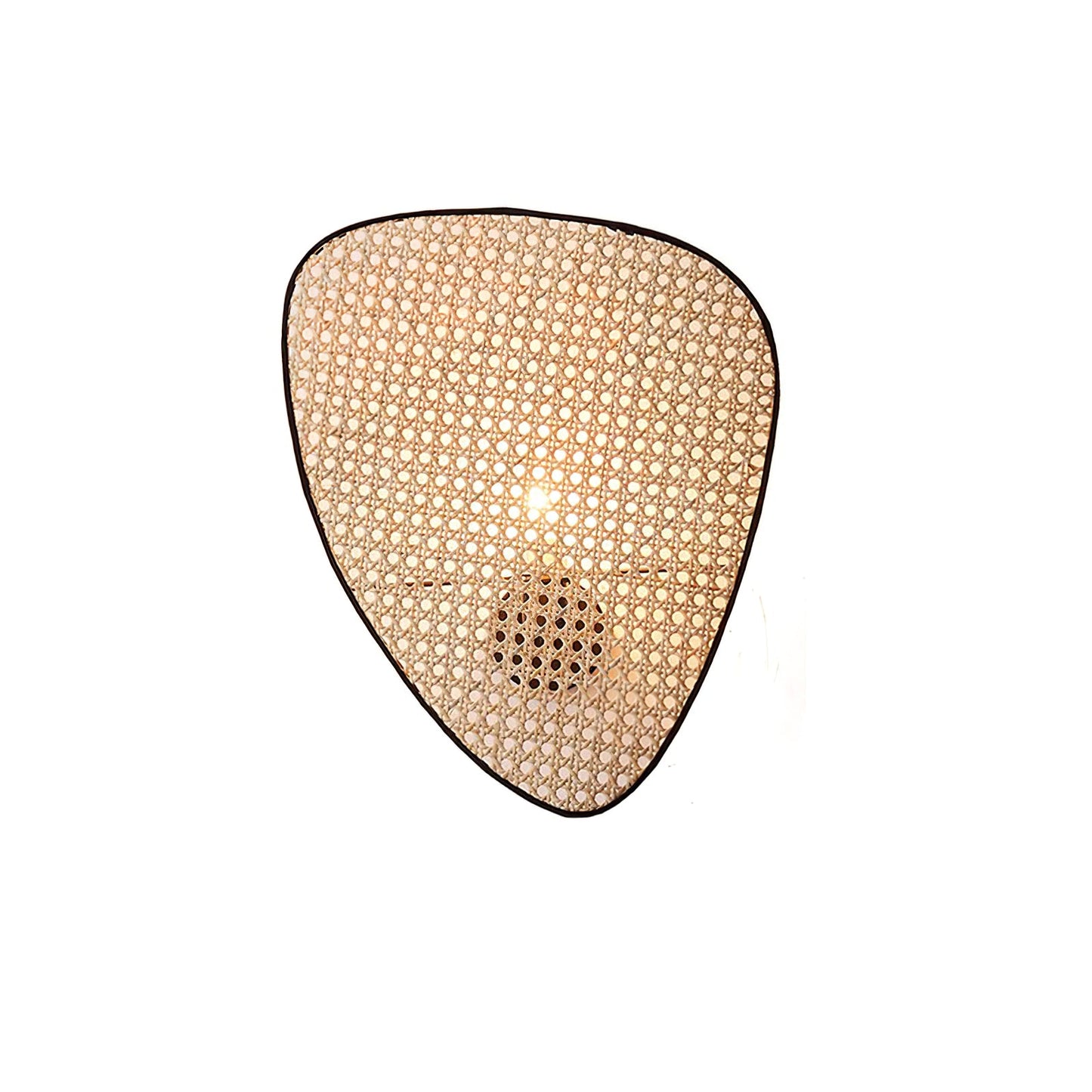 Screen Cannage Wall Sconce | Natural Bamboo & Metal | Set of 2