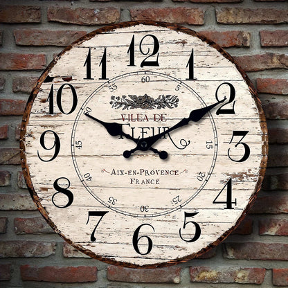 Horloge Murale | Bois Vintage | Silencieuse