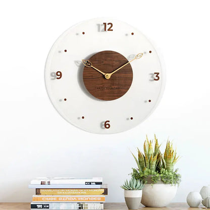 Horloge Murale | Bois de Noyer | 30 cm