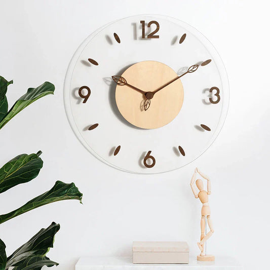 Horloge Murale | Bois de Noyer | 30 cm