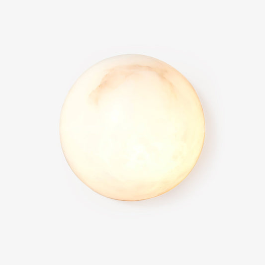 Alabaster Wall Lamp | Semicircular Design | White Finish