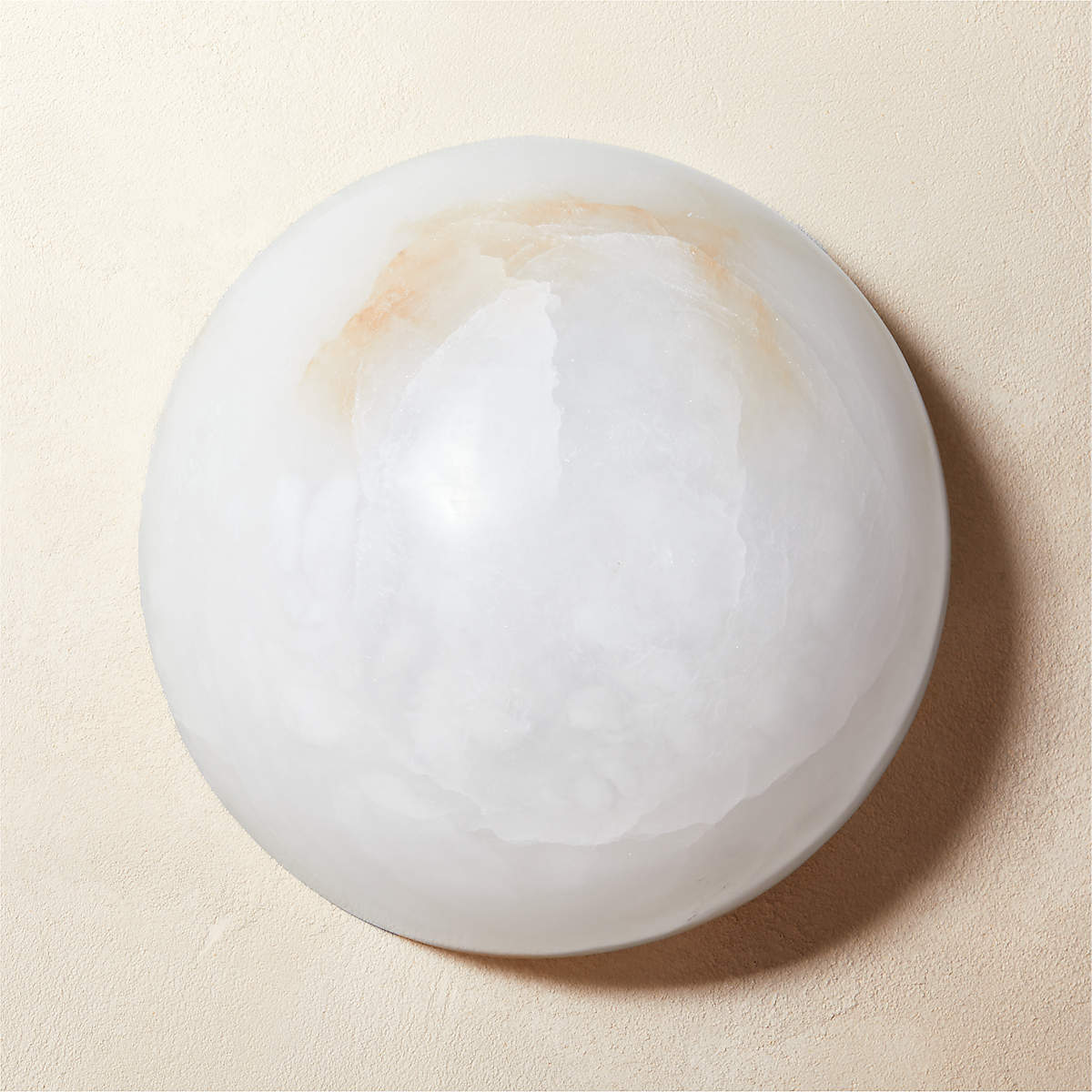 Alabaster Wall Lamp | Semicircular Design | White Finish