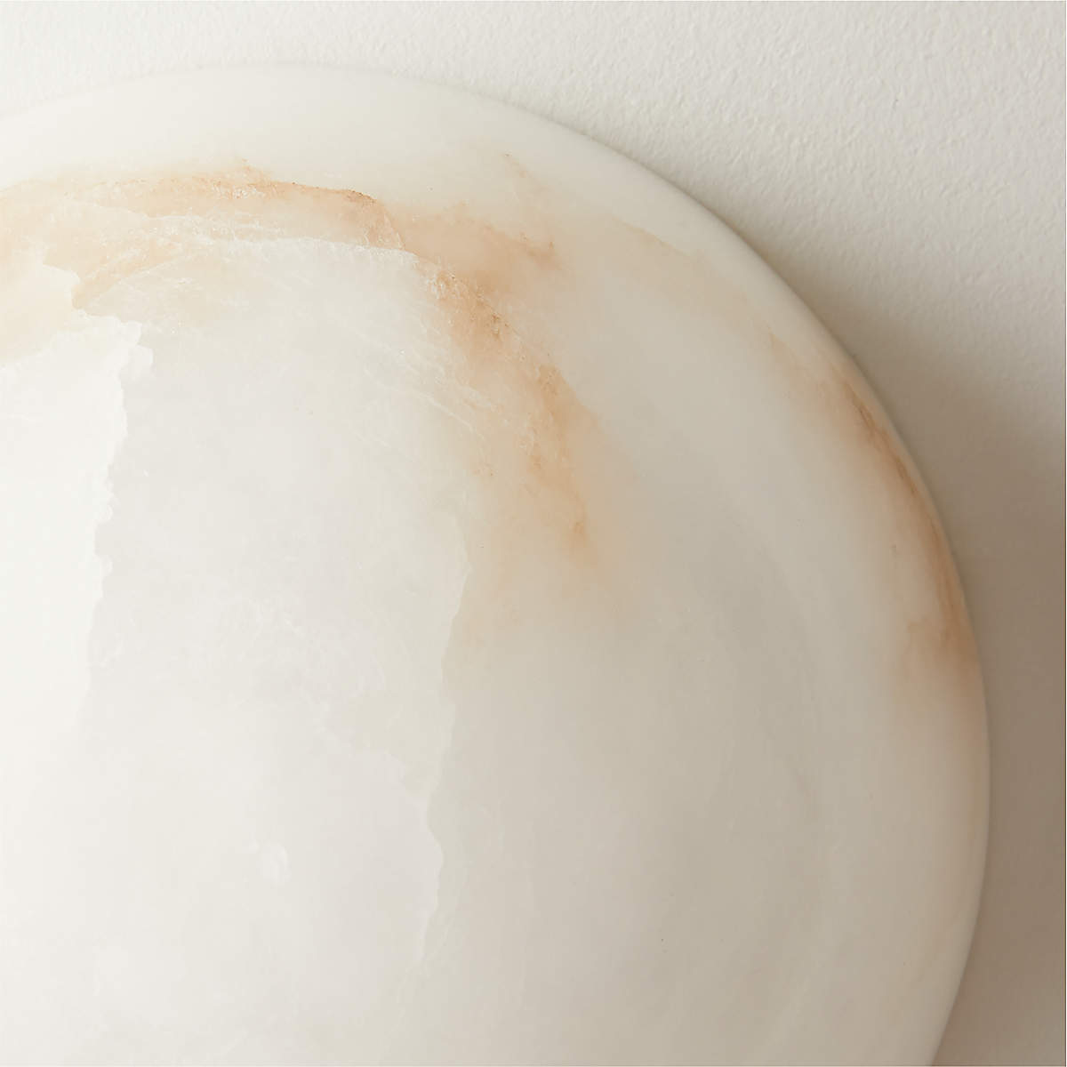 Alabaster Wall Lamp | Semicircular Design | White Finish