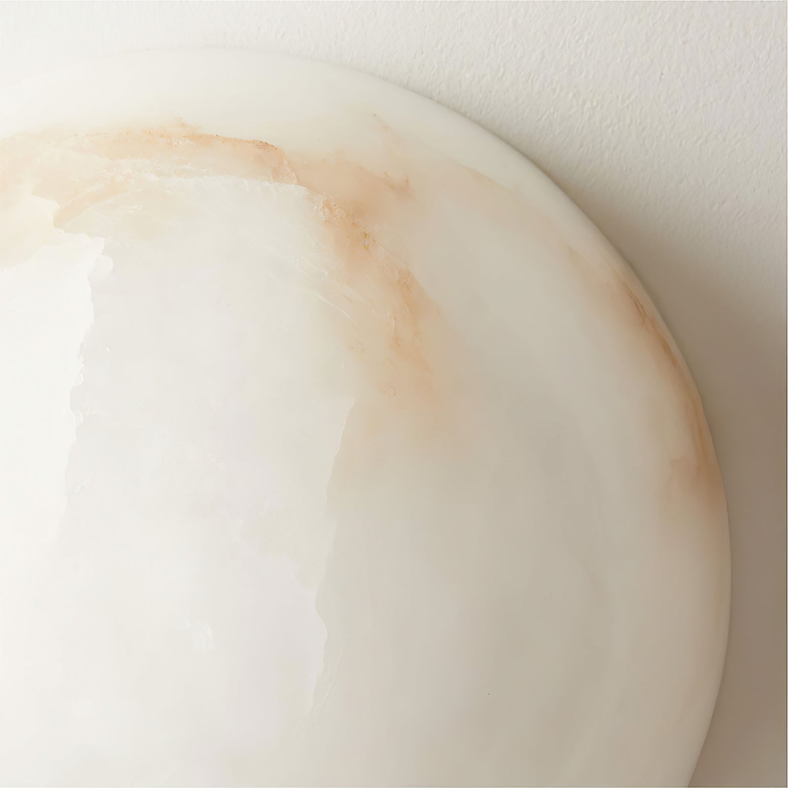 Alabaster Wall Lamp | Semicircular Design | White Finish