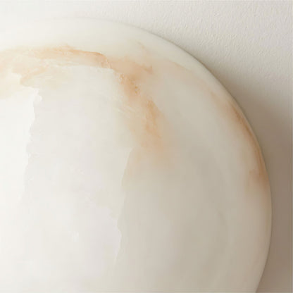 Alabaster Wall Lamp | Semicircular Design | White Finish