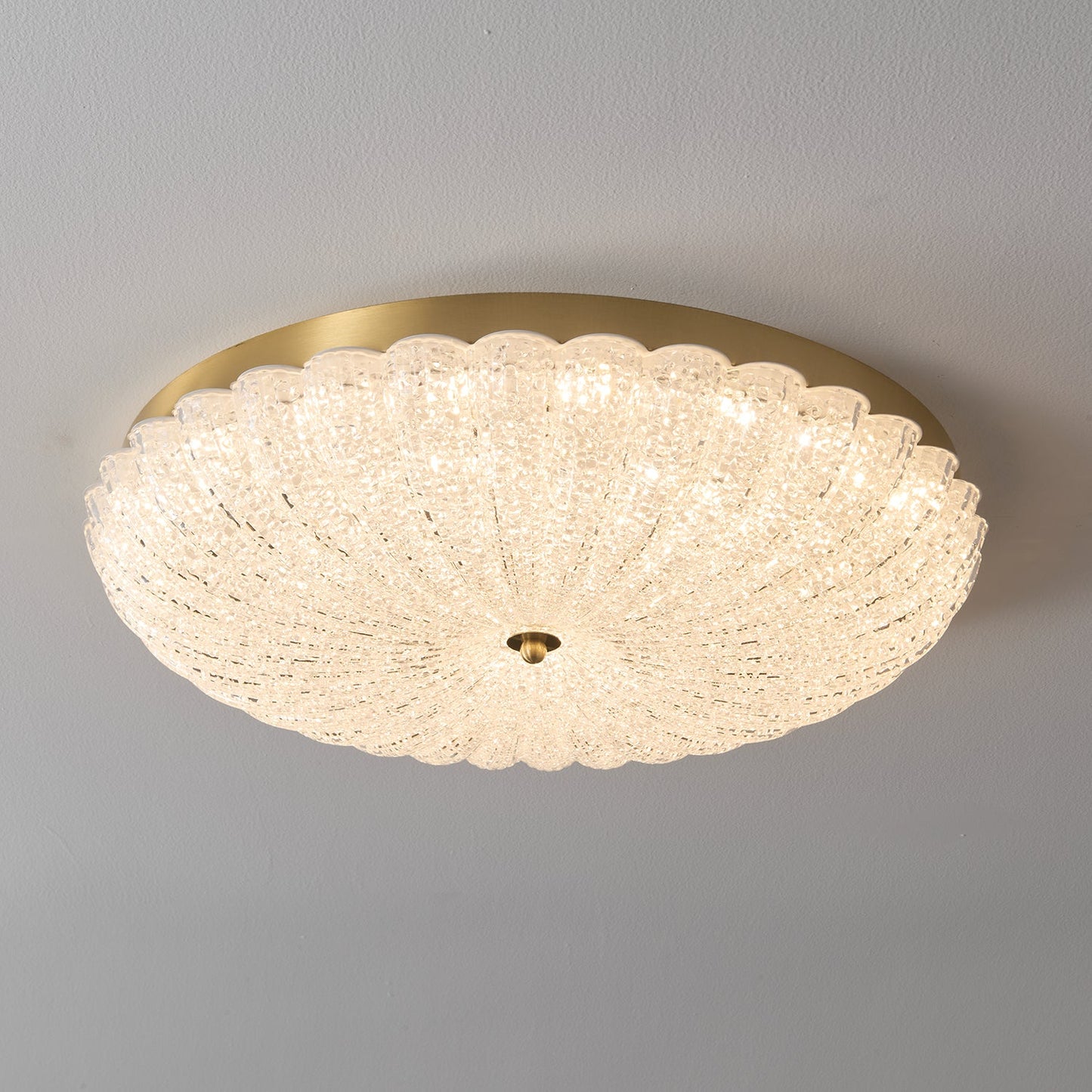 Seraphim Ceiling Lamp | Copper Frame with Glass Accents | 30cm, 40cm, 50cm Sizes