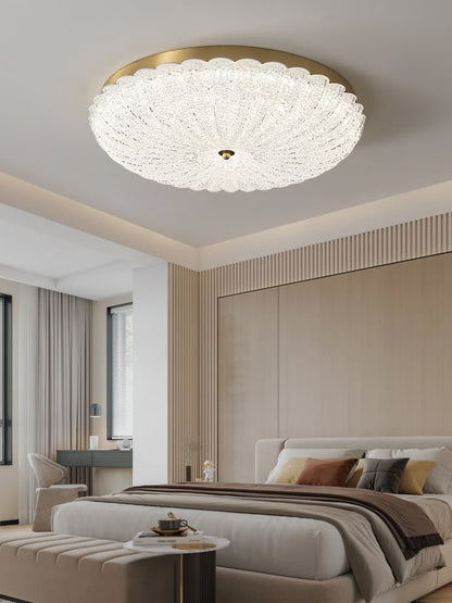 Seraphim Ceiling Lamp | Copper Frame with Glass Accents | 30cm, 40cm, 50cm Sizes