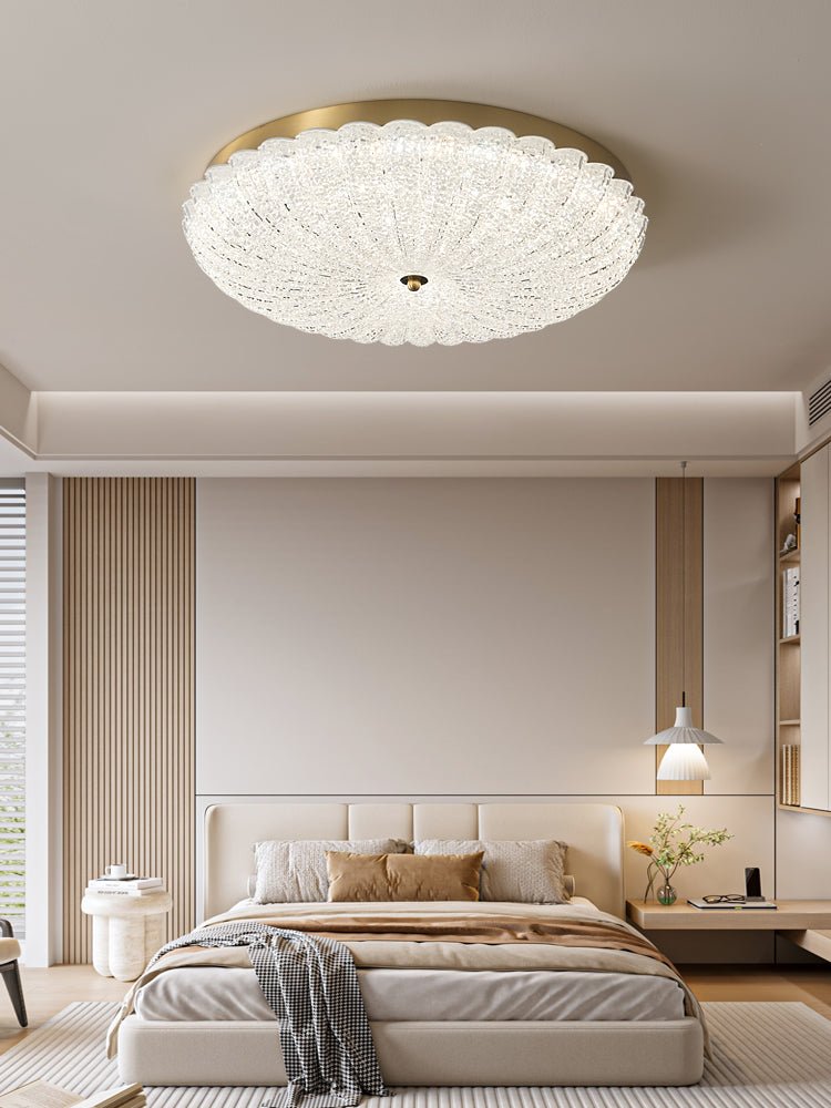 Seraphim Ceiling Lamp | Copper Frame with Glass Accents | 30cm, 40cm, 50cm Sizes