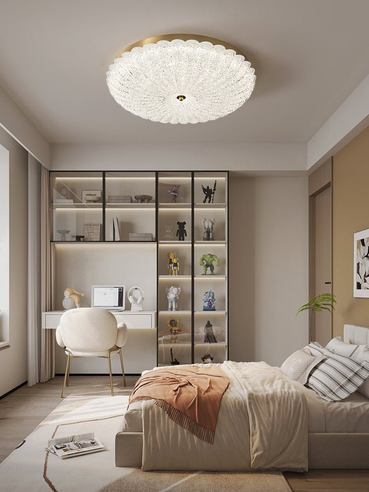 Seraphim Ceiling Lamp | Copper Frame with Glass Accents | 30cm, 40cm, 50cm Sizes