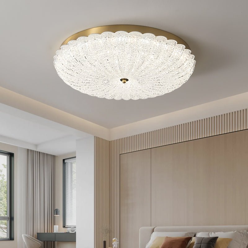 Seraphim Ceiling Lamp | Copper Frame with Glass Accents | 30cm, 40cm, 50cm Sizes