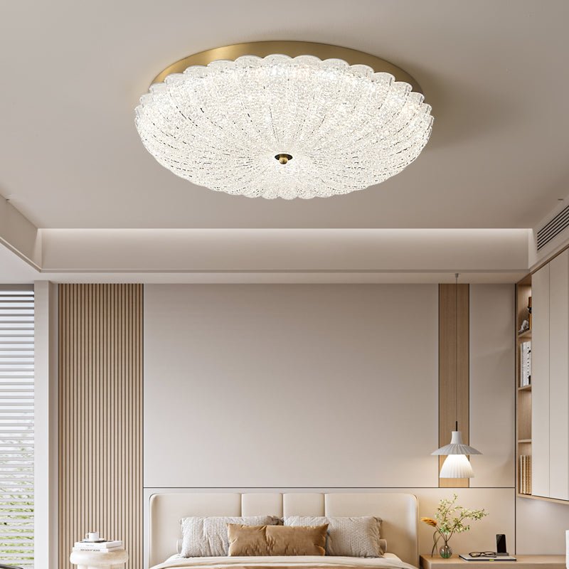Seraphim Ceiling Lamp | Copper Frame with Glass Accents | 30cm, 40cm, 50cm Sizes