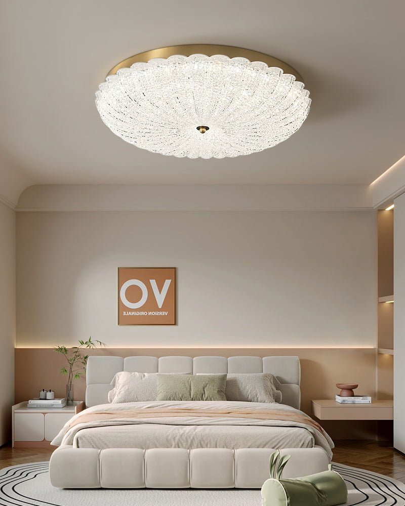 Seraphim Ceiling Lamp | Copper Frame with Glass Accents | 30cm, 40cm, 50cm Sizes