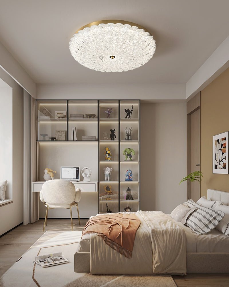 Seraphim Ceiling Lamp | Copper Frame with Glass Accents | 30cm, 40cm, 50cm Sizes