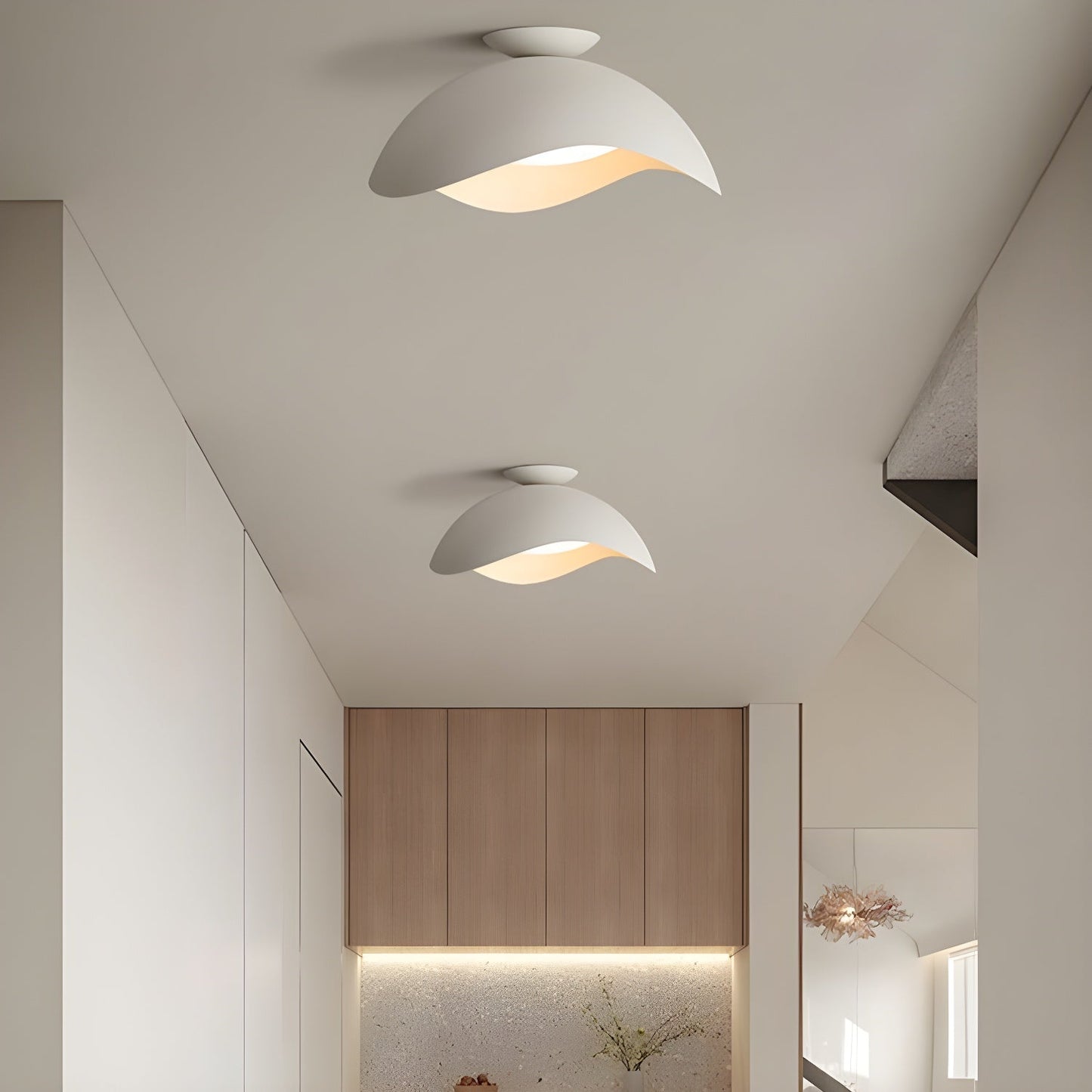Serene Wave Ceiling Light | Metal & Acrylic | 40cm or 50cm Diameter