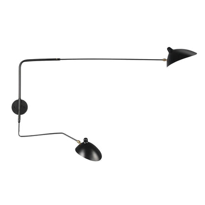 Serge Mouille Wall Sconce | Metal & Aluminum | Black | Set of 2