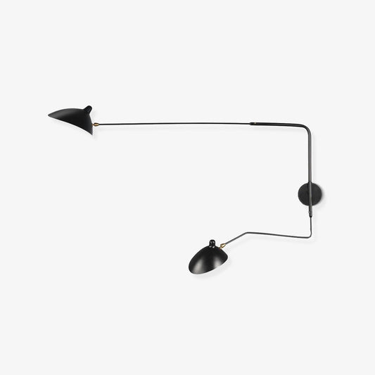 Serge Mouille Wall Sconce | Metal & Aluminum | Black | Set of 2