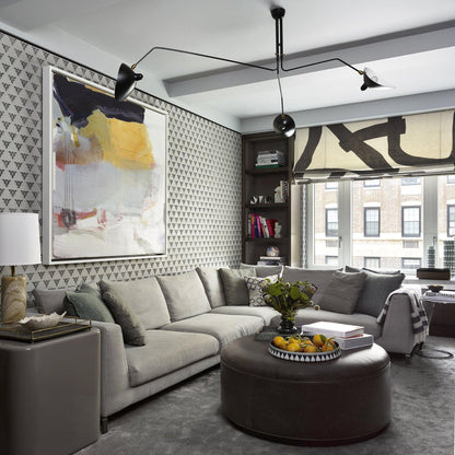 Serge Mouille Ceiling Light | Lacquered Aluminum & Steel | 3-Head Design White/Black