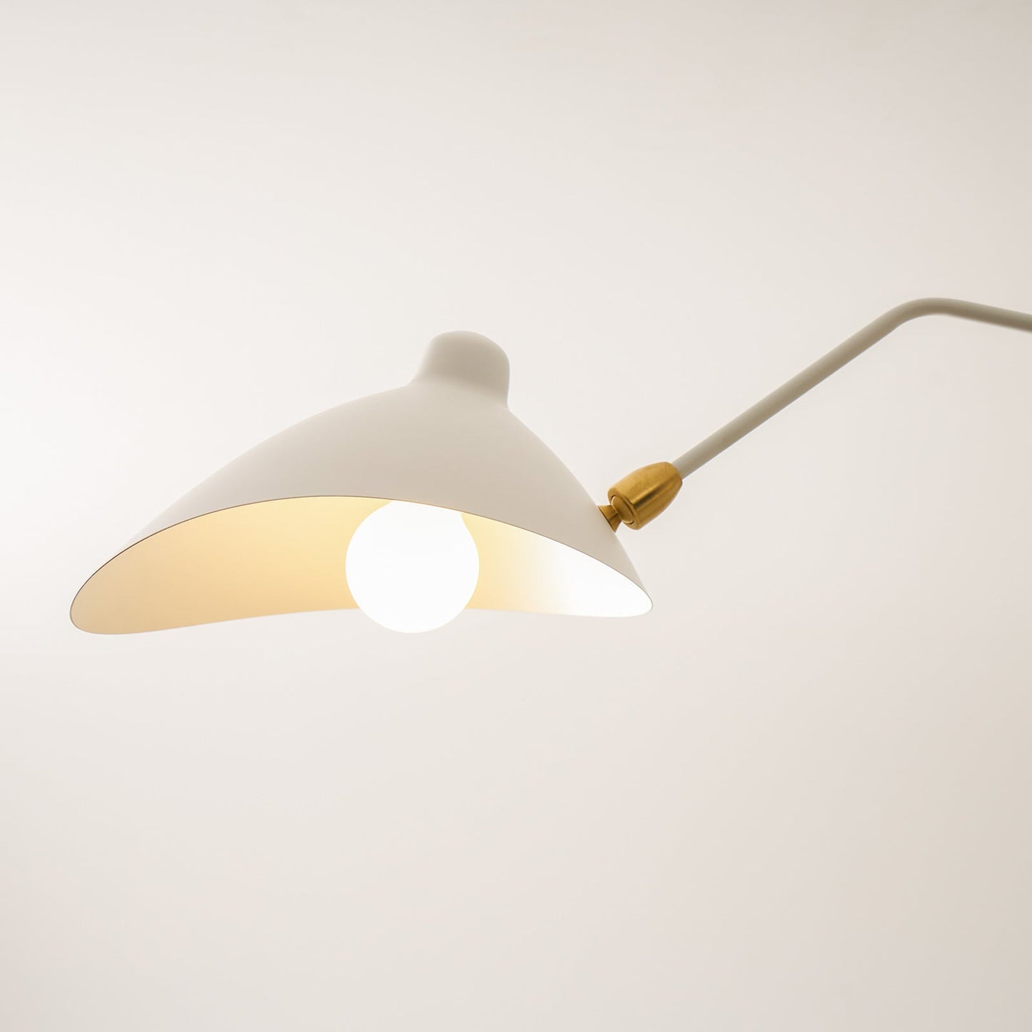 Serge Mouille Ceiling Light | Lacquered Aluminum & Steel | 3-Head Design White/Black