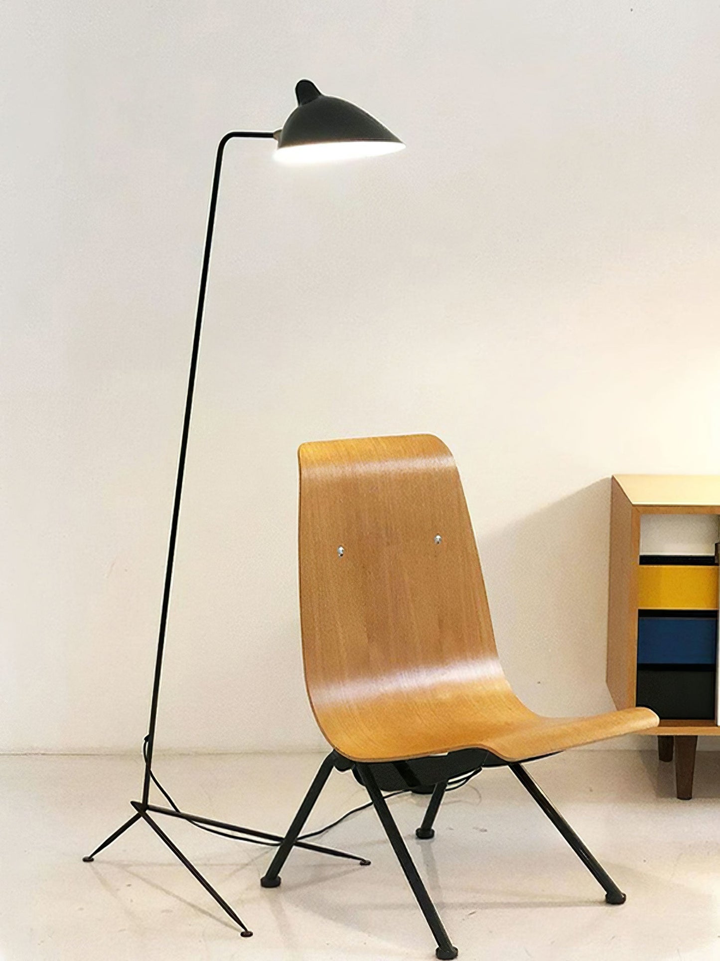 Serge Mouille Floor Lamp | Metal & Aluminum | White or Black