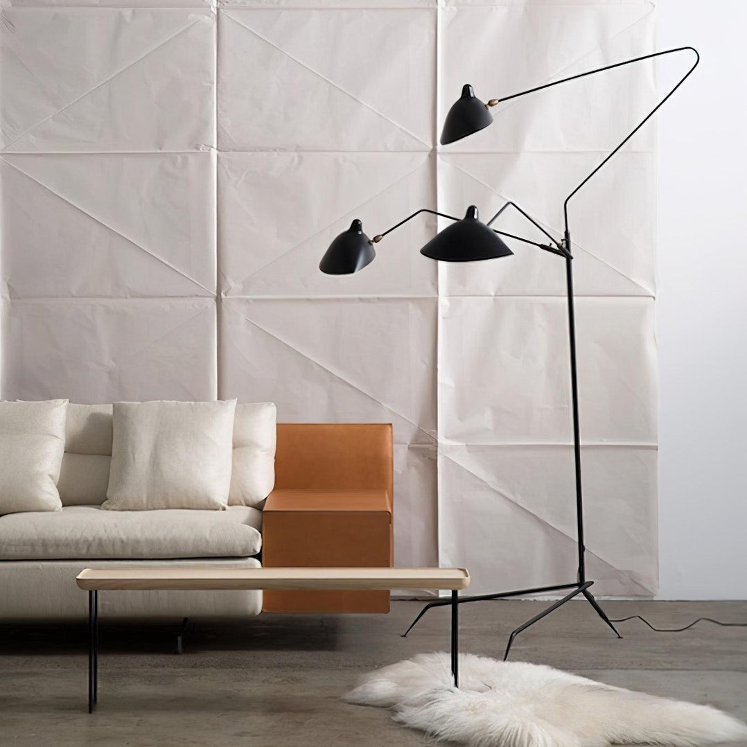 Serge Mouille Floor Lamp | Metal & Aluminum | White or Black