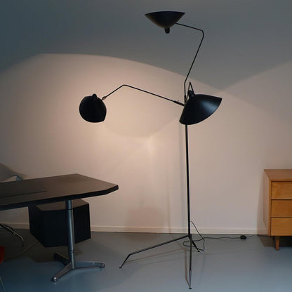 Serge Mouille Floor Lamp | Metal & Aluminum | White or Black