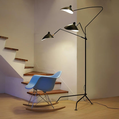 Serge Mouille Floor Lamp | Metal & Aluminum | White or Black