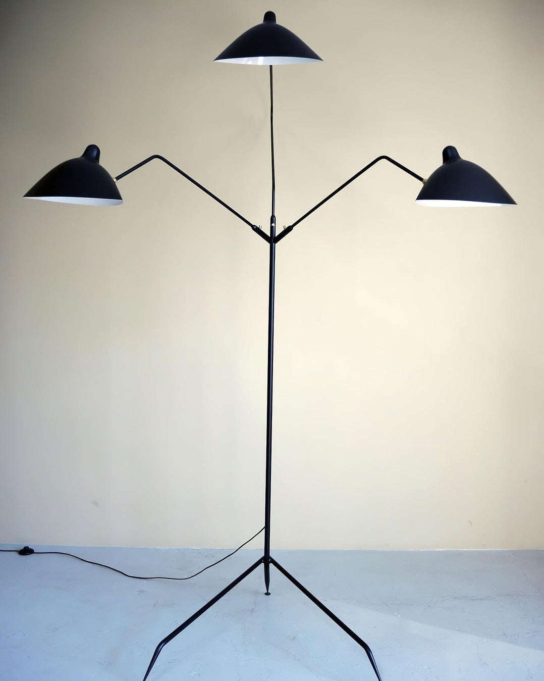 Serge Mouille Floor Lamp | Metal & Aluminum | White or Black