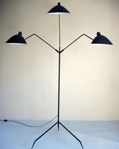 Serge Mouille Floor Lamp | Metal & Aluminum | White or Black