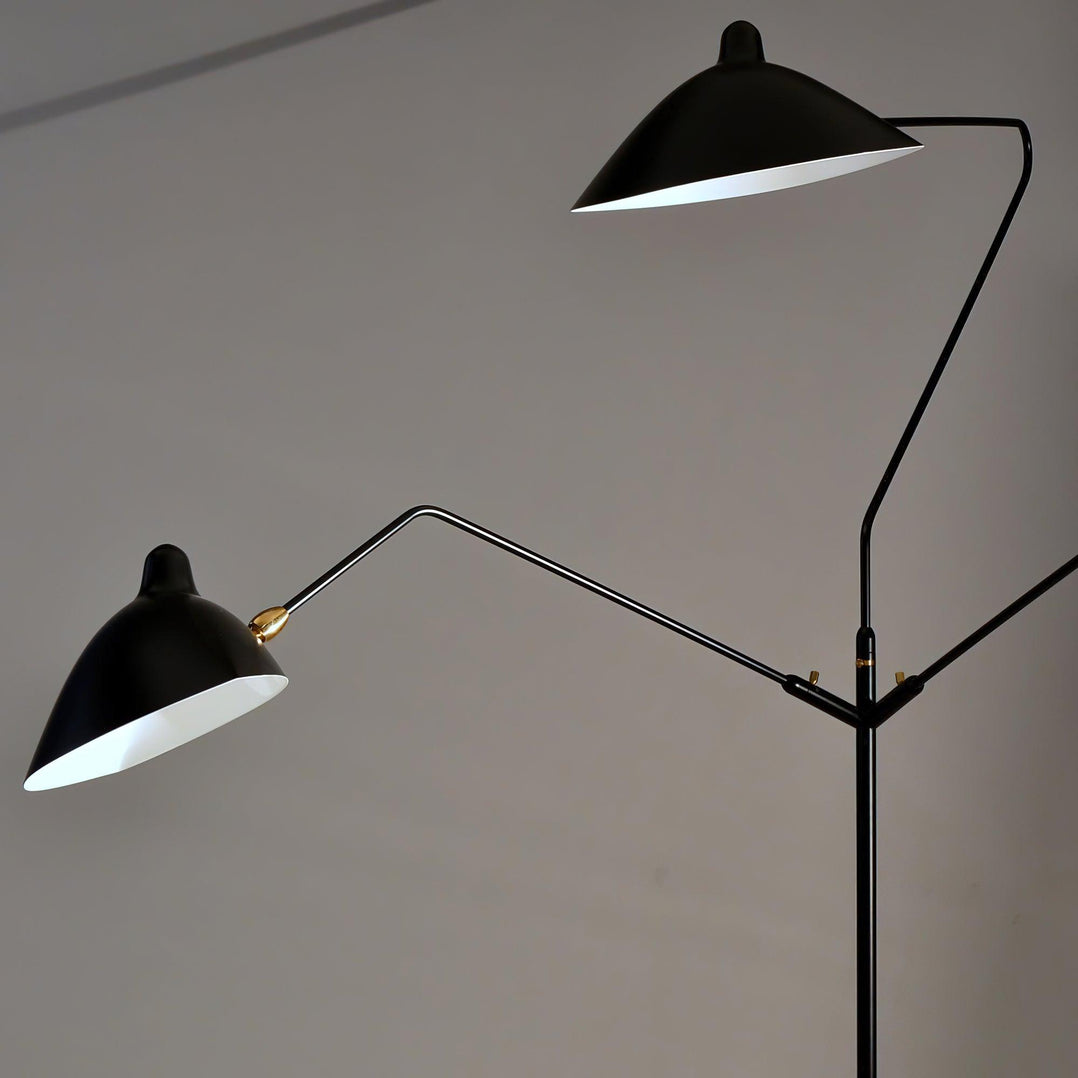 Serge Mouille Floor Lamp | Metal & Aluminum | White or Black