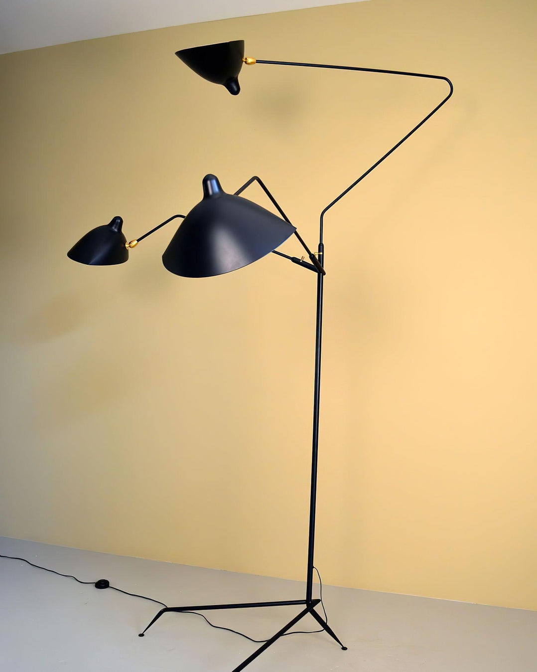 Serge Mouille Floor Lamp | Metal & Aluminum | White or Black