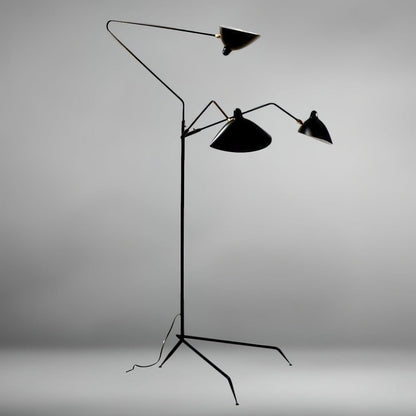 Serge Mouille Floor Lamp | Metal & Aluminum | White or Black
