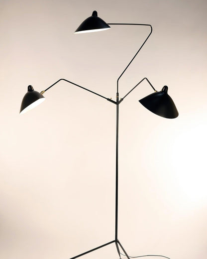 Serge Mouille Floor Lamp | Metal & Aluminum | White or Black