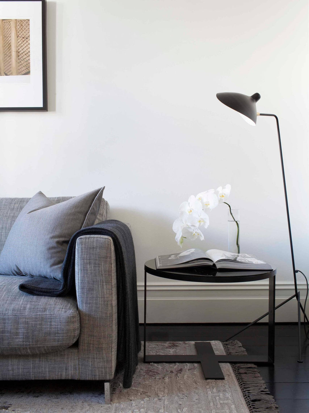 Serge Mouille Floor Lamp | Metal & Aluminum | White or Black
