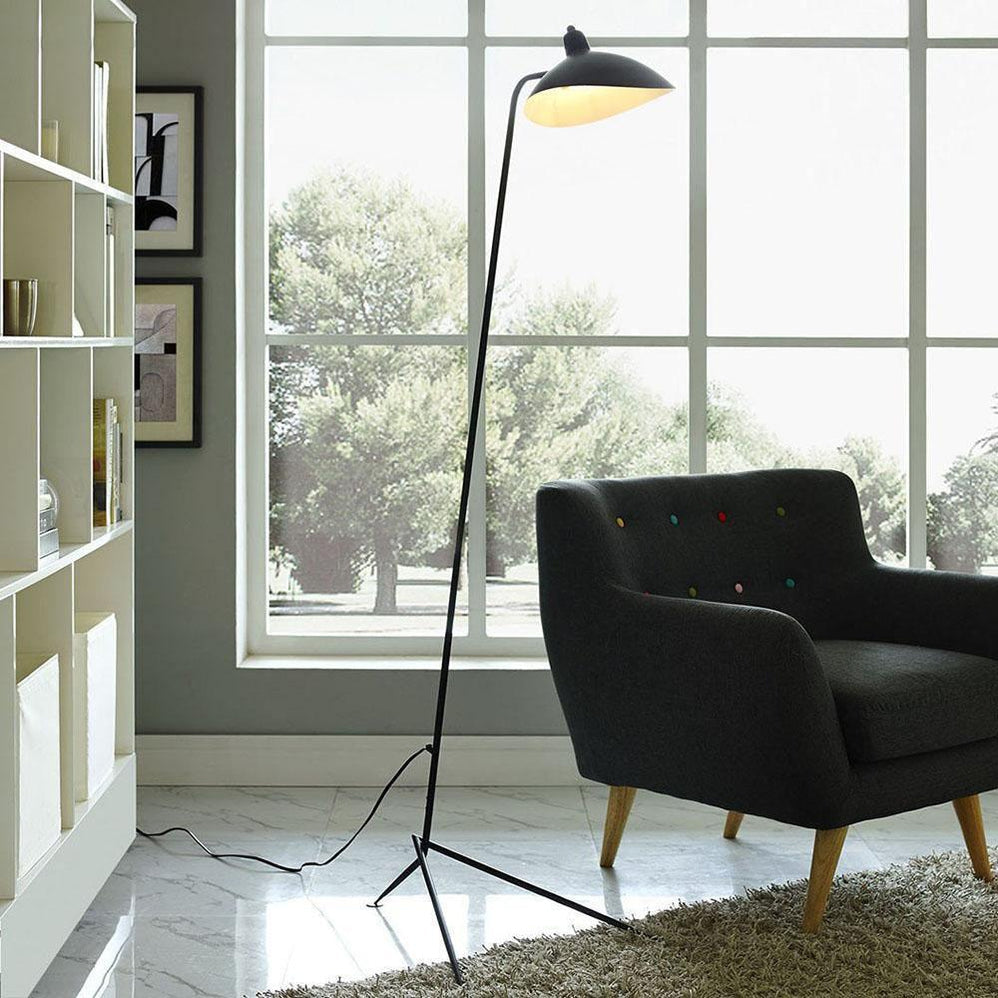 Serge Mouille Floor Lamp | Metal & Aluminum | White or Black