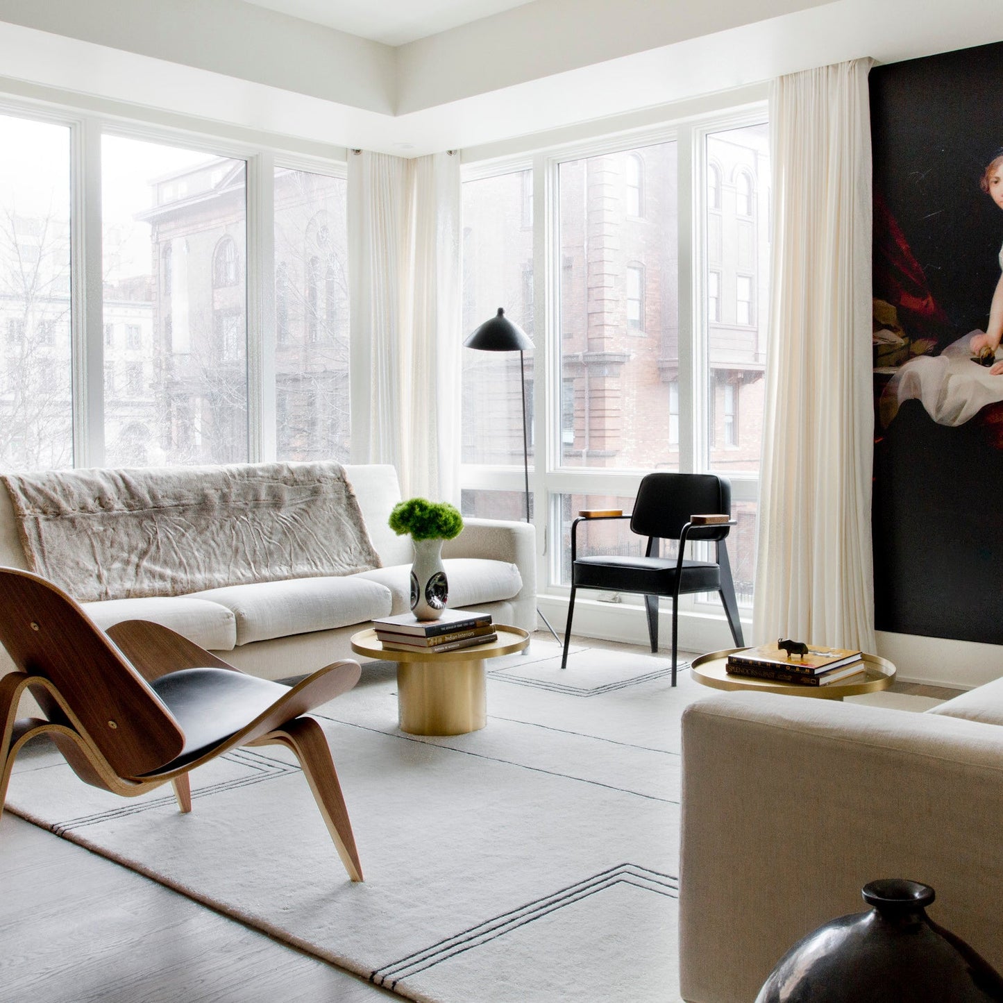 Serge Mouille Floor Lamp | Metal & Aluminum | White or Black