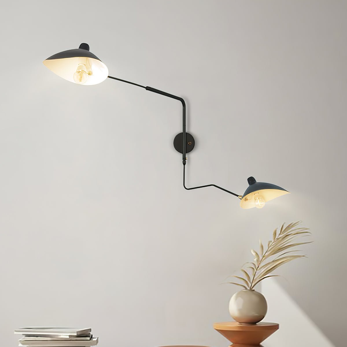 Serge Mouille Wall Sconce | Metal & Aluminum | Black | Set of 2