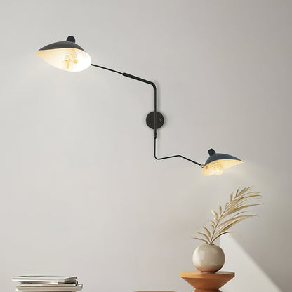 Serge Mouille Wall Sconce | Metal & Aluminum | Black | Set of 2