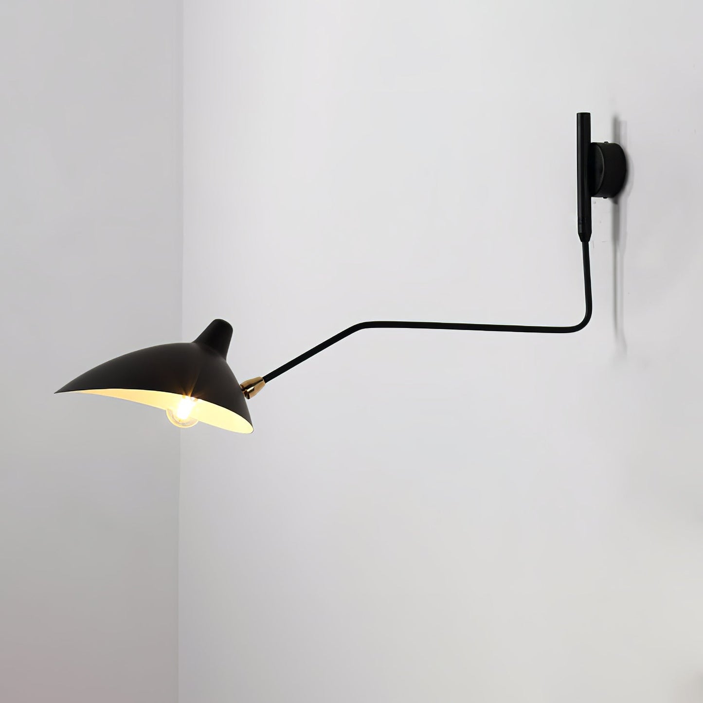 Serge Mouille Wall Sconce | Metal & Aluminum | Black | Set of 2