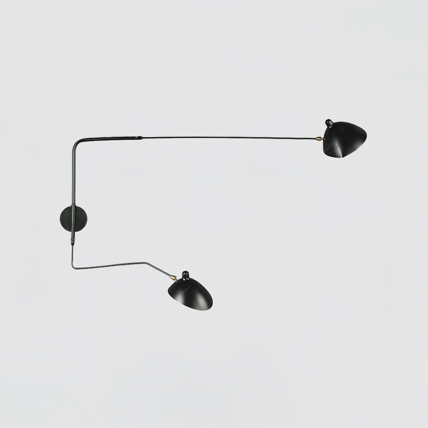 Serge Mouille Wall Sconce | Metal & Aluminum | Black | Set of 2