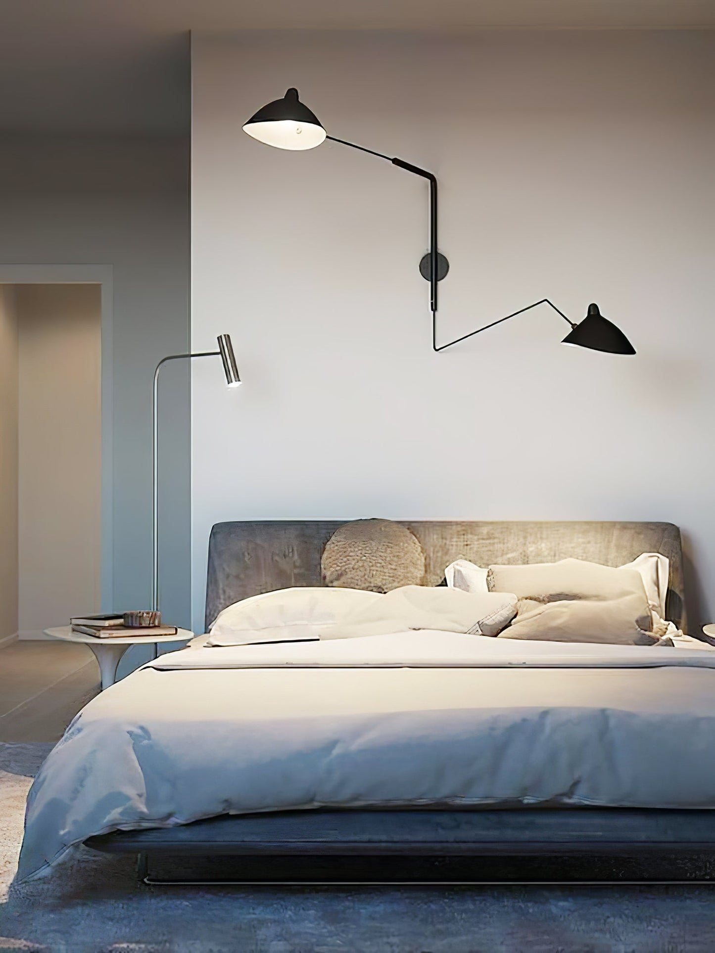 Serge Mouille Wall Sconce | Metal & Aluminum | Black | Set of 2
