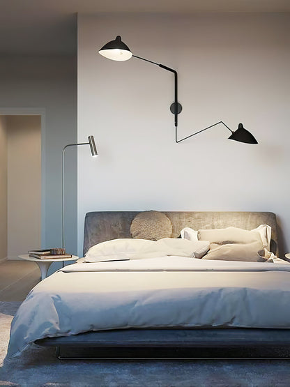 Serge Mouille Wall Sconce | Metal & Aluminum | Black | Set of 2